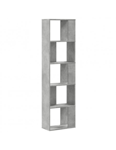 Libreria 5 Ripiani Grigio Cemento 45x23,5x162,5cm Multistrato