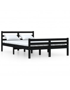 Giroletto Nero in Legno Massello 140x190 cm 2