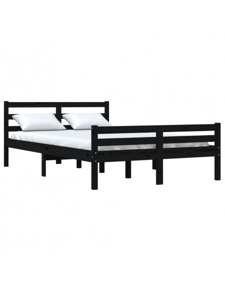 Giroletto Nero in Legno Massello 140x190 cm