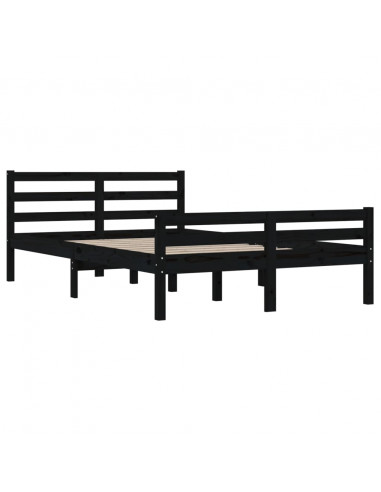 Giroletto Nero in Legno Massello 140x190 cm