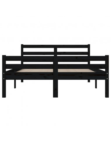 Giroletto Nero in Legno Massello 140x190 cm