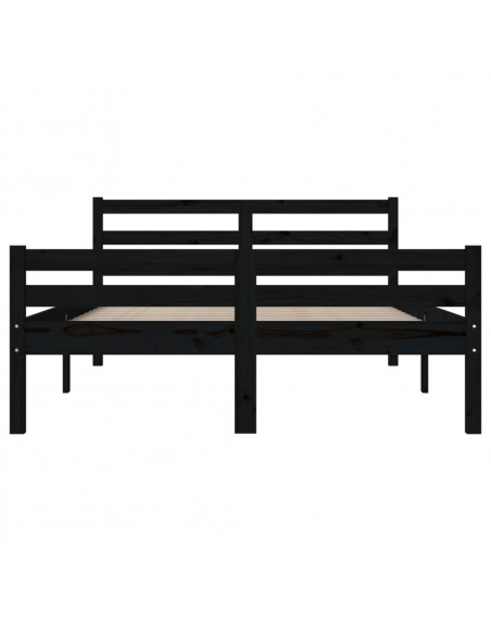 Giroletto Nero in Legno Massello 140x190 cm