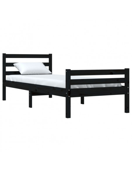 Giroletto Nero in Legno Massello 90x200 cm
