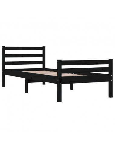 Giroletto Nero in Legno Massello 90x200 cm