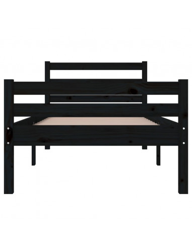 Giroletto Nero in Legno Massello 90x200 cm