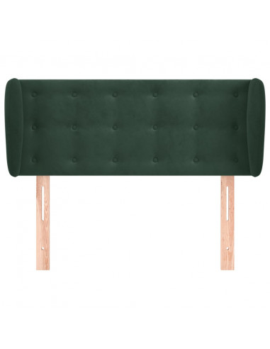 Testiera ad Orecchio Verde Scuro 103x23x78/88 cm in Velluto