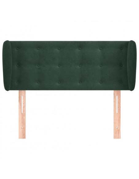 Testiera ad Orecchio Verde Scuro 103x23x78/88 cm in Velluto