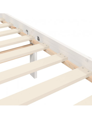 Giroletto con Testiera Bianco Single in Legno Massello