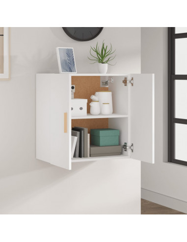 Armadietto a Muro Bianco 60x30x60 cm in Legno Multistrato