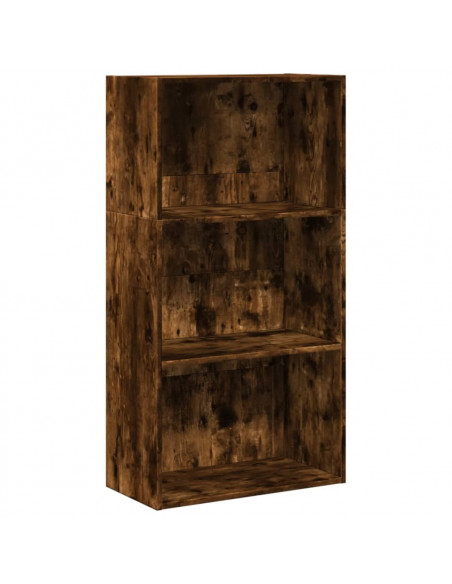 Libreria Rovere Fumo 60x30x114 cm in Legno Multistrato