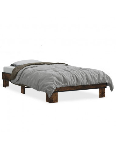 Giroletto Rovere Fumo 90x190 cm in Legno Multistrato e Metallo