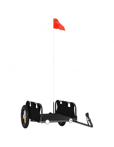 Rimorchio da Bici Nero Oxford e Ferro