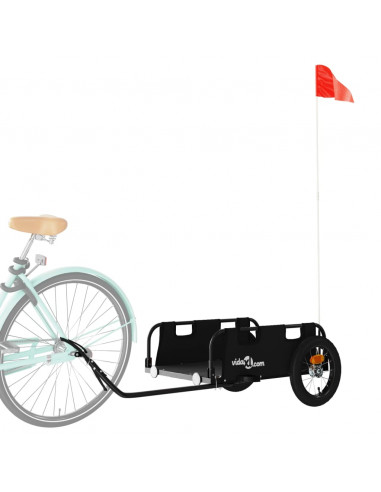 Rimorchio da Bici Nero Oxford e Ferro