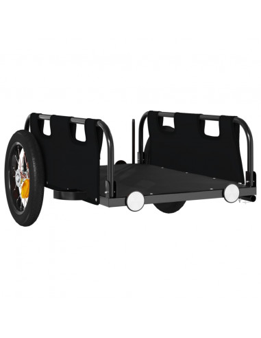 Rimorchio da Bici Nero Oxford e Ferro
