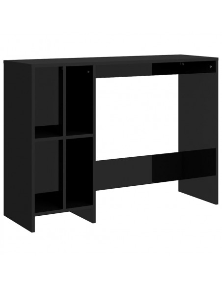 Scrivania Portatile Nero Lucido 102,5x35x75cm Legno Multistrato
