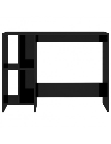 Scrivania Portatile Nero Lucido 102,5x35x75cm Legno Multistrato