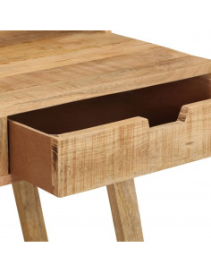 Scrivania 100x45x90 cm in Legno Massello di Mango Grezzo 2