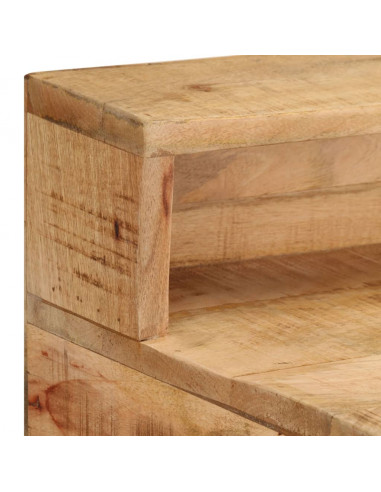 Scrivania 100x45x90 cm in Legno Massello di Mango Grezzo