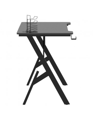 Scrivania da Gaming con Gambe a Y Nera 110x60x75 cm