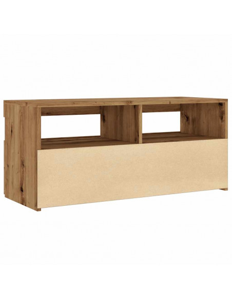 Mobile Porta TV con LED Artigianale 90x35x40 cm Multistrato