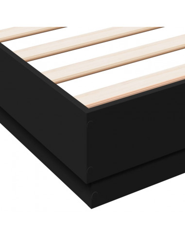 Giroletto con Luci LED Nero 150x200 cm