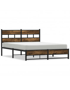 Giroletto senza Materaso in Metallo Rovere Fumo 135x190 cm 2