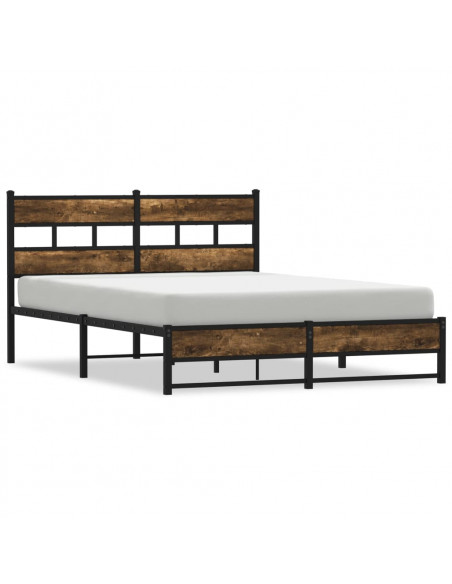 Giroletto senza Materaso in Metallo Rovere Fumo 135x190 cm