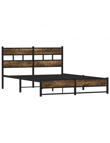 Giroletto senza Materaso in Metallo Rovere Fumo 135x190 cm