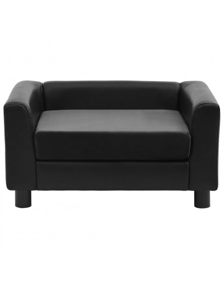 Divano per Cani Nero 60x43x30 cm in Peluche e Similpelle