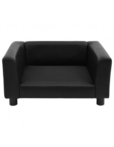 Divano per Cani Nero 60x43x30 cm in Peluche e Similpelle