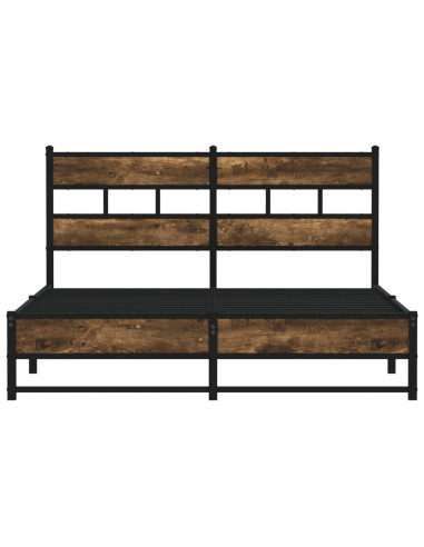 Giroletto senza Materaso in Metallo Rovere Fumo 135x190 cm