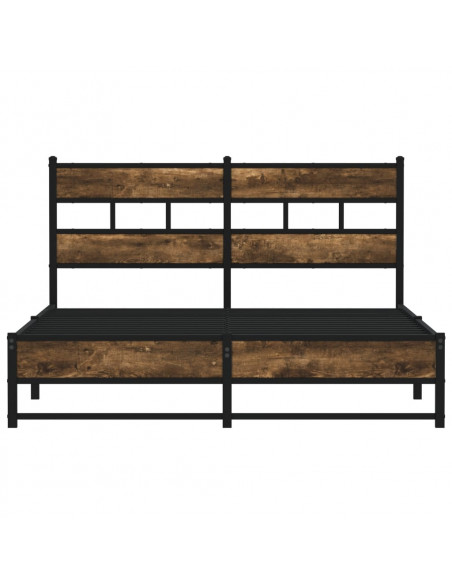 Giroletto senza Materaso in Metallo Rovere Fumo 135x190 cm