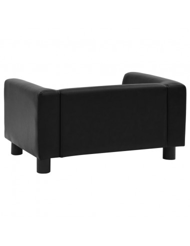 Divano per Cani Nero 60x43x30 cm in Peluche e Similpelle