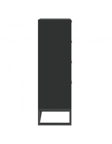 Credenza Nera 40x30x95 cm in Legno Multistrato