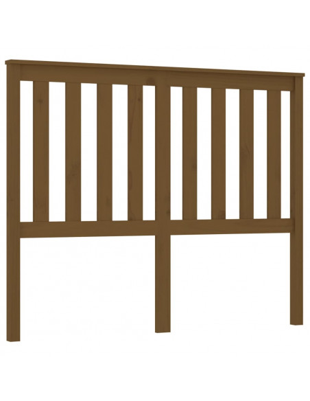 Testiera per Letto Miele 146x6x101 cm in Legno Massello di Pino