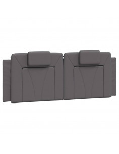 Giroletto con Luci LED Grigio 140x190 cm in Similpelle 2