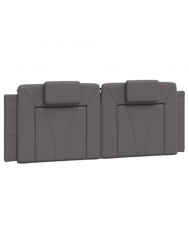 Giroletto con Luci LED Grigio 140x190 cm in Similpelle