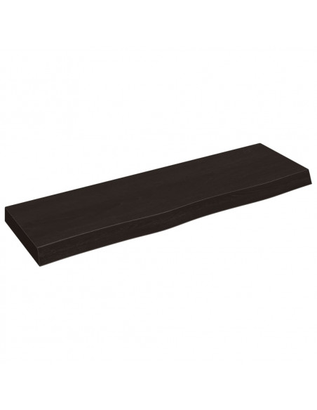 Piano Bagno Marrone Scuro 100x30x(2-6)cm Legno Trattato