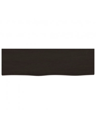 Piano Bagno Marrone Scuro 100x30x(2-6)cm Legno Trattato