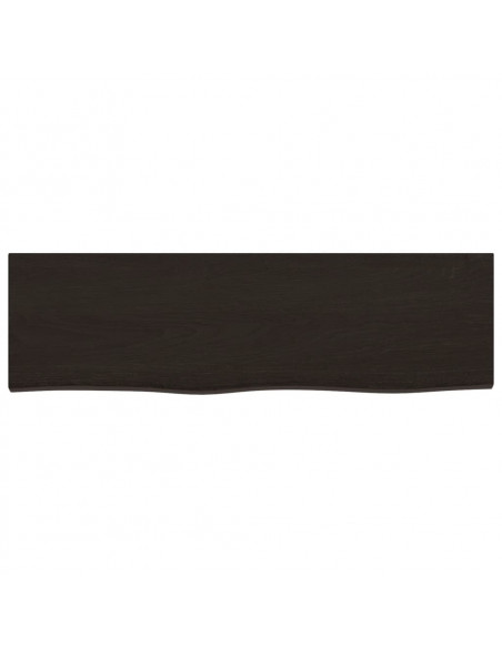 Piano Bagno Marrone Scuro 100x30x(2-6)cm Legno Trattato
