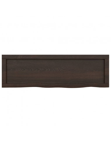 Piano Bagno Marrone Scuro 100x30x(2-6)cm Legno Trattato