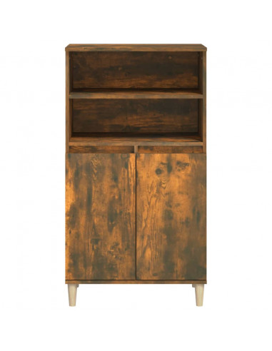 Credenza Rovere Fumo 60x36x110 cm in Legno Multistrato