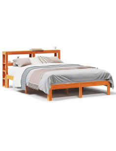 Letto senza Materasso Marrone Cera 120x190 cm in Legno di Pino 2
