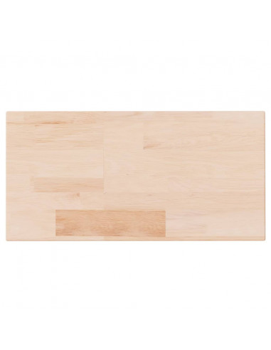 Ripiano 40x20x2,5 cm Legno Massello di Rovere Non Trattato