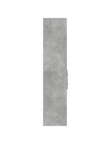 Credenza Grigio Cemento 70x42,5x185 cm in Legno Multistrato