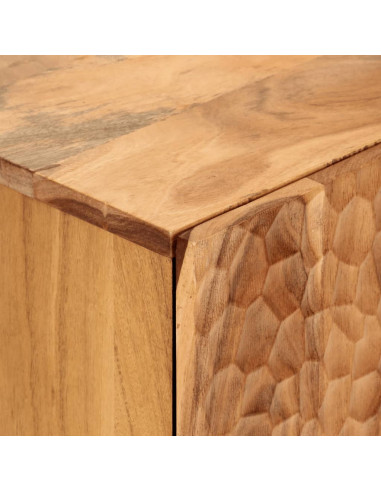 Credenze 3pz 60x33x75 cm in Legno Massello di Acacia