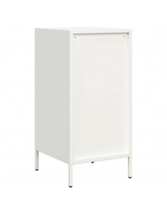 Credenza Bianca 35x39x73,5 cm in Acciaio Laminato a Freddo 2