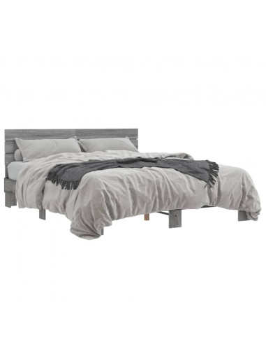 Giroletto Grigio Sonoma 150x200 cm in Legno Multistrato Metallo