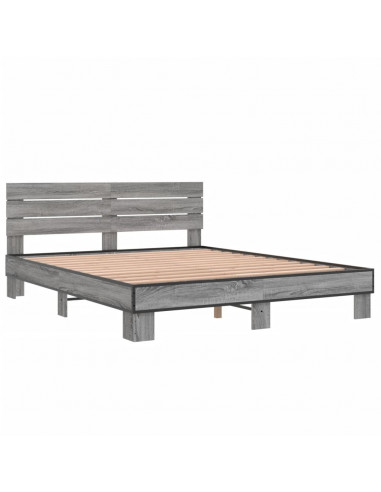 Giroletto Grigio Sonoma 150x200 cm in Legno Multistrato Metallo