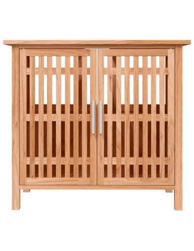 Mobile Lavabo da Bagno 66x29x61,5cm Legno Massello di Noce